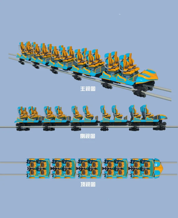 Five-ring roller coaster